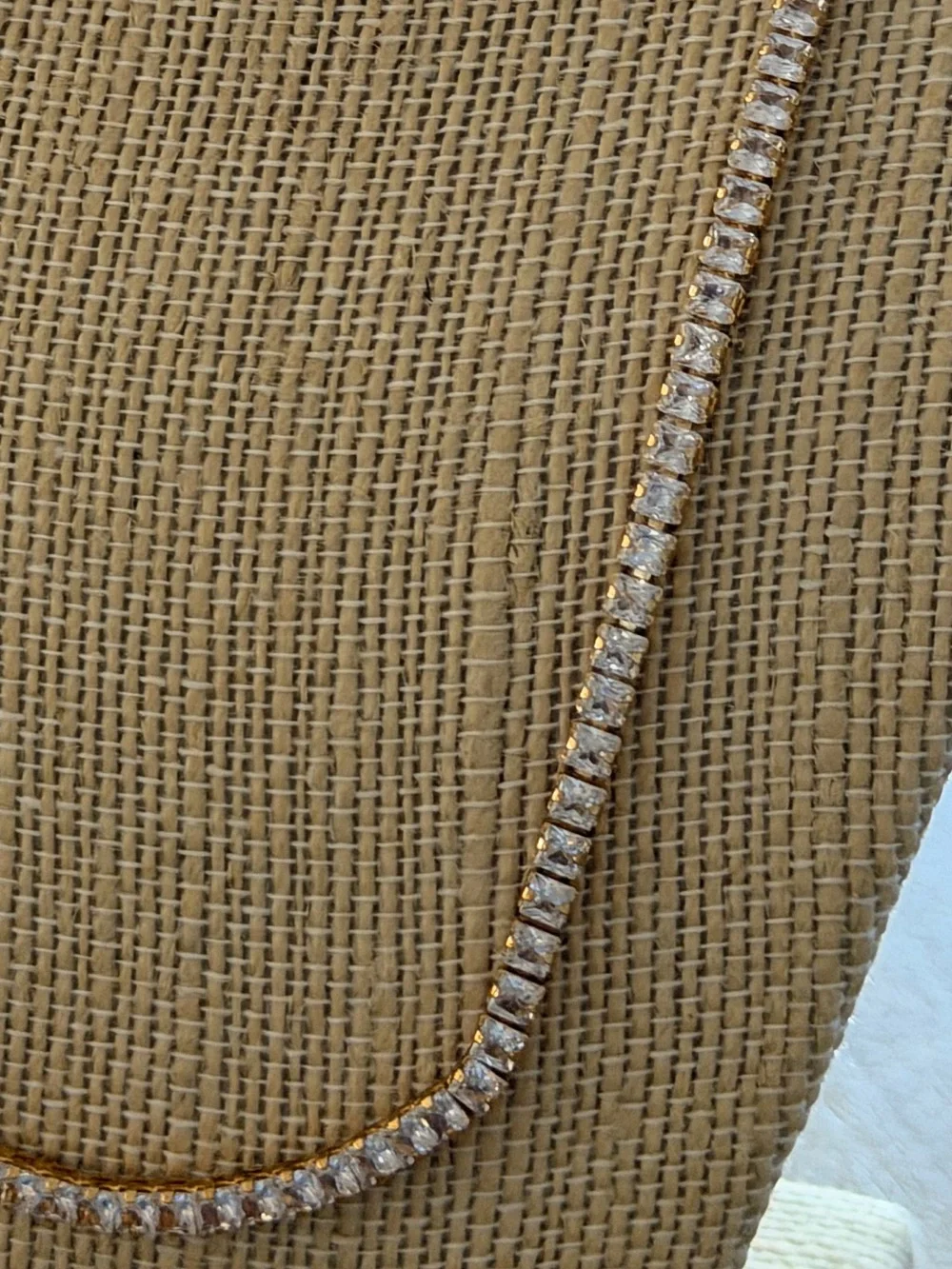 Natasha Gold-Tone Crystal Tennis Necklace